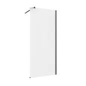 Kabiny prysznicowe - Kabina Walk-in 100x200 transparentna ryflowana profil czarny Invena - miniaturka - grafika 1