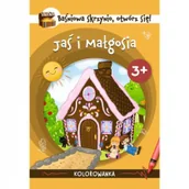 Kolorowanki, wyklejanki - Książeczka edukacyjna A4 Jaś i Małgosia - miniaturka - grafika 1
