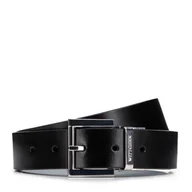 Paski - Damski pasek z kwadratową klamrą czarno - granatowy - Wittchen - miniaturka - grafika 1