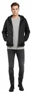 Kurtki męskie - Indicode Męska Kurtka Zimowa Pikowana Z Kapturem Czarna S K1A - miniaturka - grafika 1