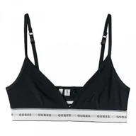Bielizna sportowa damska - Biustonosz basic Guess Carrie Triangle - czarny - GUESS - miniaturka - grafika 1