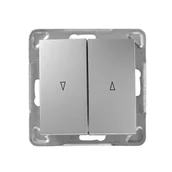 Wyłączniki światła i elektryczne - Ospel Impresja srebrny łącznik żaluzyjny ŁP-7Y/m/18 ŁP-7Y/m/18 - miniaturka - grafika 1