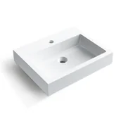 Umywalki - Balneo Umywalka nablatowa LUCY 50x40 biała - miniaturka - grafika 1