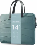 Torby na laptopy - Torba Innostyle INNOSTYLE DAMSKA TORBA NA LAPTOPA 14" WODOODPORNA CARRYLITE SLIM ZIELONA - miniaturka - grafika 1