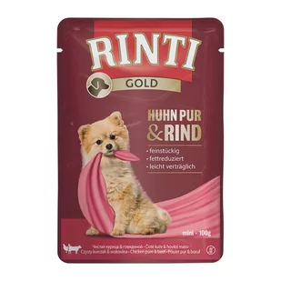 Rinti GOLD SASZETKA PIES KURCZAK WOŁOWINA 100G 93002 10 24833 - Mokra karma dla psów - miniaturka - grafika 2