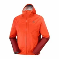 Kurtki i kamizelki sportowe damskie - Kurtka Salomon Bonatti Waterproof Fiery Red / Cabernet - miniaturka - grafika 1