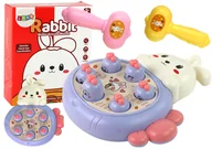 Mały naukowiec - Gra Królik Do Zbijania Marchewki Zręcznościowa Whac-A-Mole Fioletowa - miniaturka - grafika 1