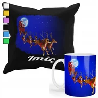 Gadżety dla niej i dla niego - ZESTAW KUBEK + PODUSZKA Z POSZEWKĄ- PREZENTY DLA FANA ŚWIĄTECZNE + IMIĘ - miniaturka - grafika 1