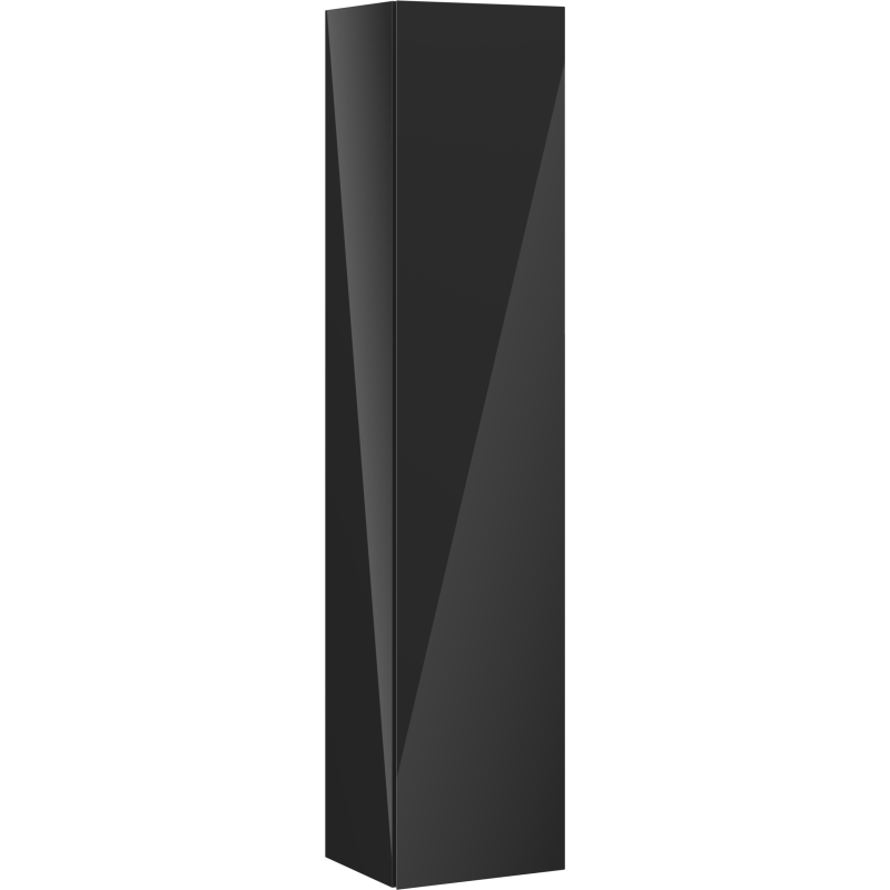 Mexen Orio słupek łazienkowy 35 cm, 1 drzwi, czarny połysk - 91A11-03016-1-BF70