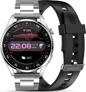 Giewont Vertex SmartCall GW450-4 Silver/Carbon Silikon - Smartwatch - miniaturka - grafika 1