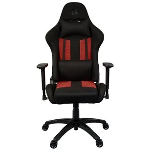 Fotel CORSAIR TC100 Relaxed Leatherette Czarno-Czerwony - Fotele gamingowe - miniaturka - grafika 1