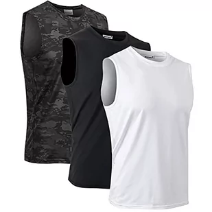 MeetHoo Męski Tank Top, Mięśniowe Koszulki Tank Shirt Rękawy Koszulka Podkoszulka Szybko suche Podkoszulka Siłownia Bieganie dla mężczyzn - Koszulki sportowe męskie - miniaturka - grafika 1