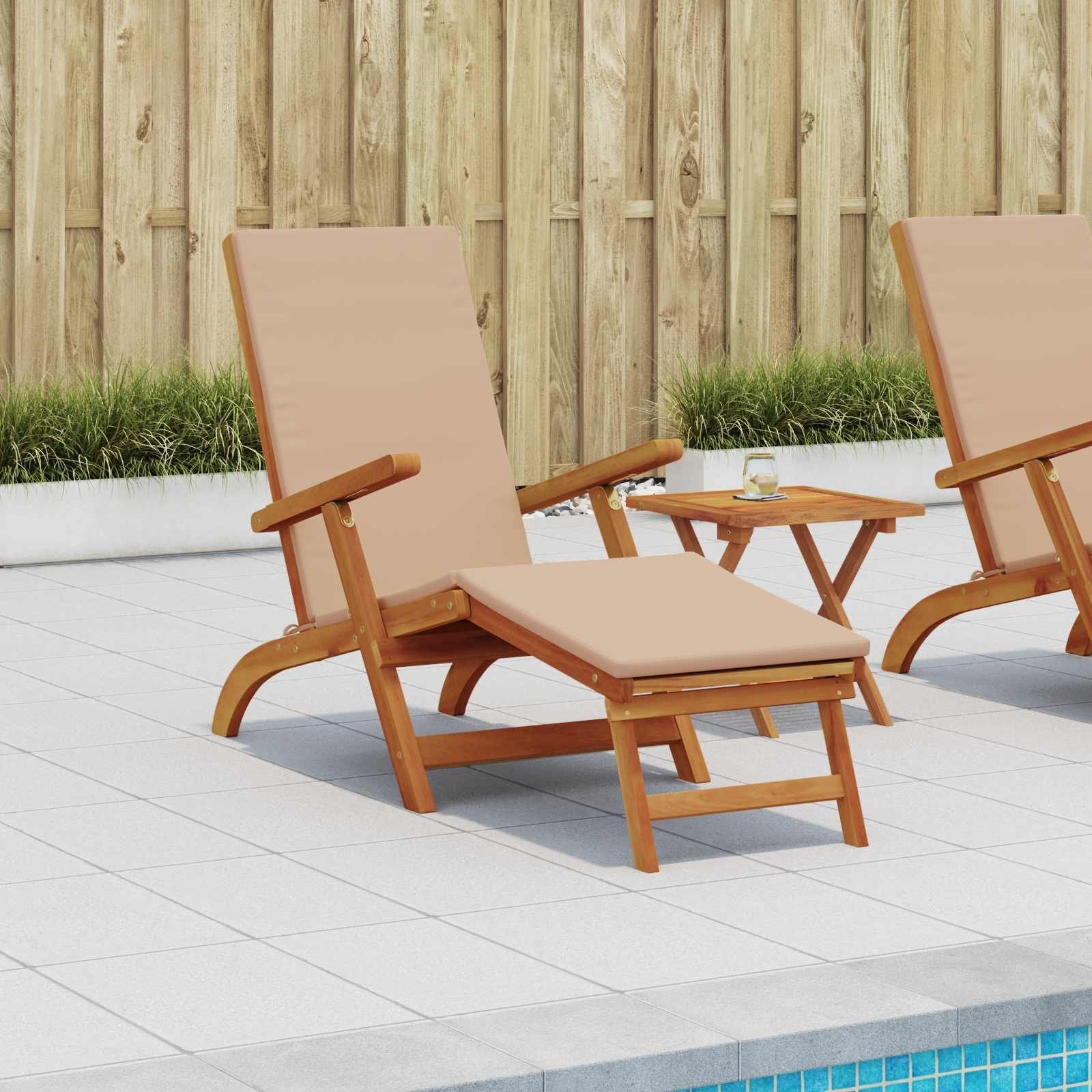 vidaXL Leżak z funkcją pochylania i składania 55 x 146 x 91 cm 42025004