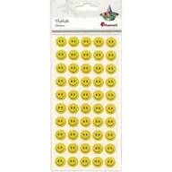 Zeszyty szkolne - Naklejki wypukłe emotki 15mm żółte 50 szt - miniaturka - grafika 1