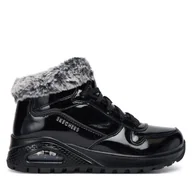 Botki damskie - Botki Skechers Uno Rugged 168126/BBK Czarny - miniaturka - grafika 1
