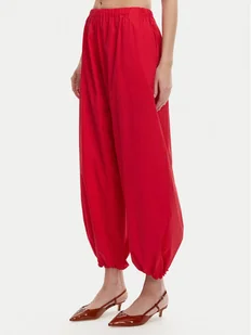 PINKO Spodnie materiałowe 105210 A2LD Czerwony Relaxed Fit - Spodnie damskie - miniaturka - grafika 1
