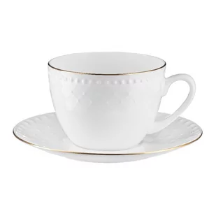 Filiżanka 250 ml ze spodkiem ROMA GOLD VILLA ITALIA - Filiżanki - miniaturka - grafika 1