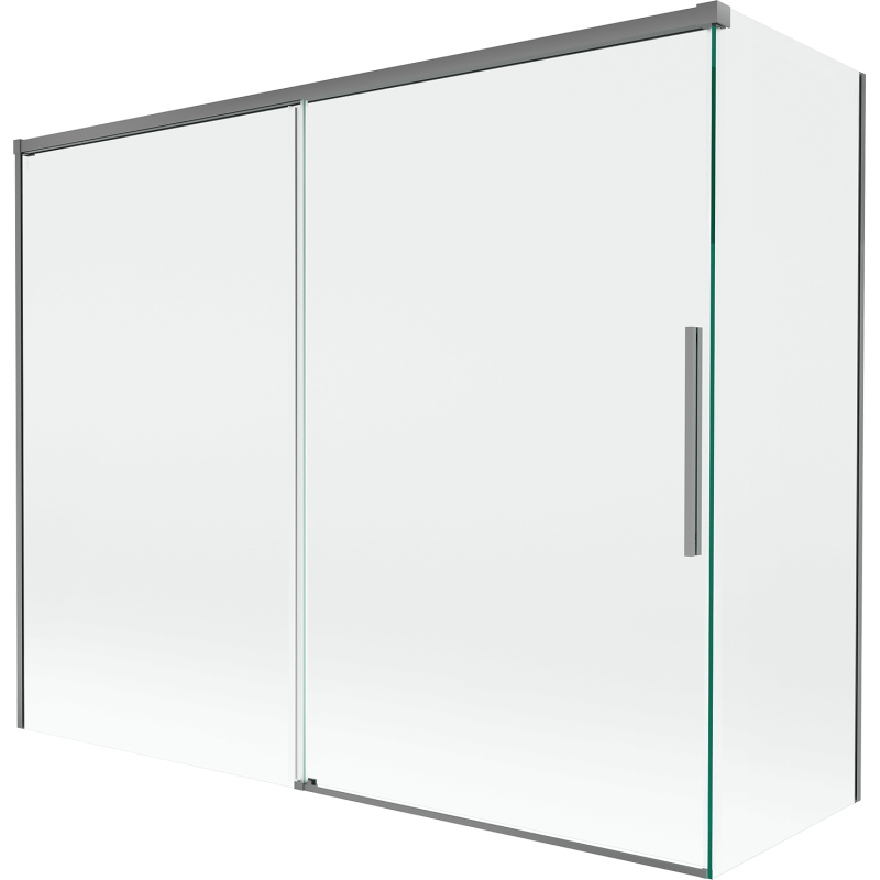 Mexen Rox parawan nawannowy 2-skrzydłowy rozsuwany 190 + 80 x 150 cm, transparent, gun metal - 8C9-190-080-95-00