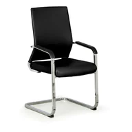 Fotele i krzesła biurowe - B2B Partner Krzesło konferencyjne ELITE, czarny SL-1608C, 271-01 - miniaturka - grafika 1