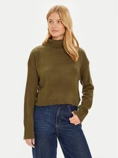 Brave Soul Golf LK-230PEBBLEA Khaki Regular Fit - Swetry damskie - miniaturka - grafika 1