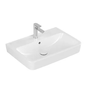 Villeroy & Boch O.novo Umywalka wisząca 65x46 cm z otworem na baterię z przelewem weiss alpin 4A41KG01 - Umywalki - miniaturka - grafika 1