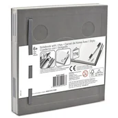 Zeszyty szkolne - Jasnoszary kwadratowy notatnik z długopisem żelowym LEGO®, 15,9x15,9 cm - miniaturka - grafika 1