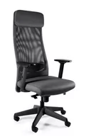 Fotele i krzesła biurowe - Fotel biurowy, ergonomiczny, Ares Mesh, czarny, slategrey - miniaturka - grafika 1