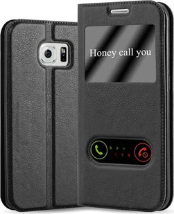 Etui ochronne Cadorabo do Samsung Galaxy S6 EDGE PLUS w kolorze czarnym etui na telefon komórkowy etui na książkę - Etui i futerały do telefonów - miniaturka - grafika 1