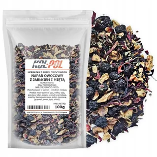 Herbata Owocowa Napar Jabłko Mięta 100g Naturalna suszona herbatka Kol-Pol - Herbata - miniaturka - grafika 1