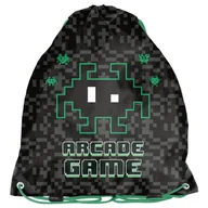 Worki na buty - PASO Worek Na Buty Sportowy Gimnastyczny Arcade Game Czarno-Zielony - miniaturka - grafika 1