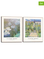 Obrazy i zdjęcia na płótnie - Orangewallz Druki artystyczne (2 szt.) "Claude Monet - Purple Blue" w ramce - 40 x 50 cm - miniaturka - grafika 1