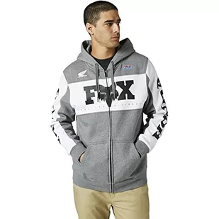 Fox Racing Męska bluza z kapturem Honda Zip, Heather Graphite 2, S - Bluzy męskie - miniaturka - grafika 1