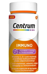 Centrum IMMUNO z ekstraktem z czarnego bzu x 60 kaps - Przeziębienie i grypa - miniaturka - grafika 1