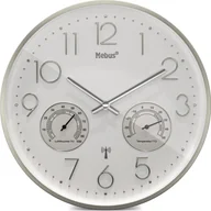 Zegary - Radiobudzik Mebus Mebus 12989 radio wall clock with Thermo-Hygrometer - miniaturka - grafika 1