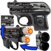 Zabawki militarne - KORKOWIEC PRL Odstraszasz Zwierzyny Rewolwer METALOWY Pistolet Hukowy Na Korki - miniaturka - grafika 1