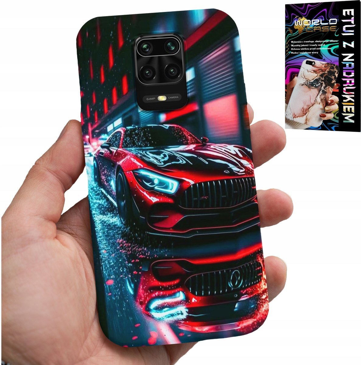ETUI DO XIAOMI NOTE 9 PRO / 9S - LUKSUSOWE SPORTOWE SAMOCHODY AUTO FAN