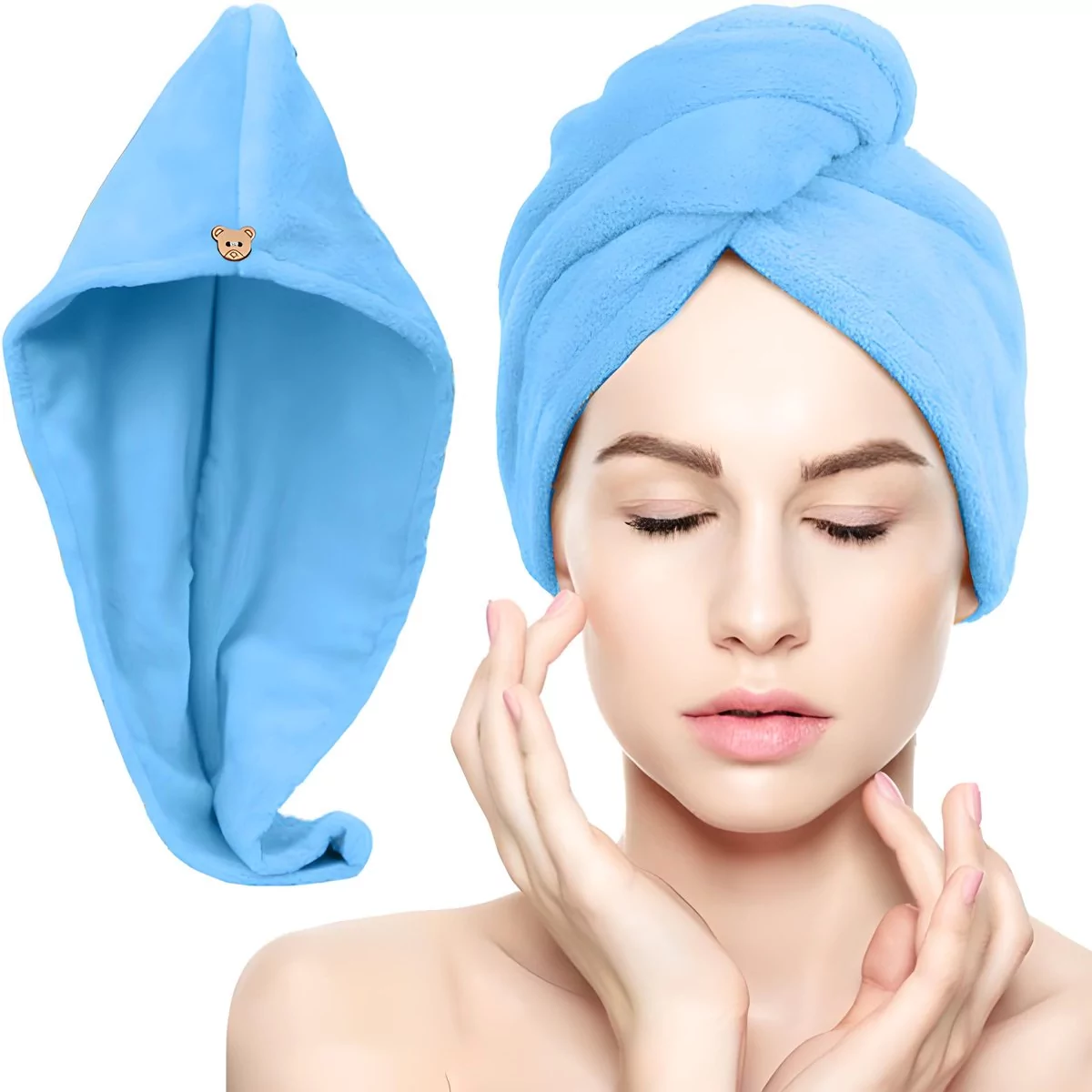 RĘCZNIK NA GŁOWĘ DO WŁOSÓW TURBAN SZYBKOSCHNĄCY XL