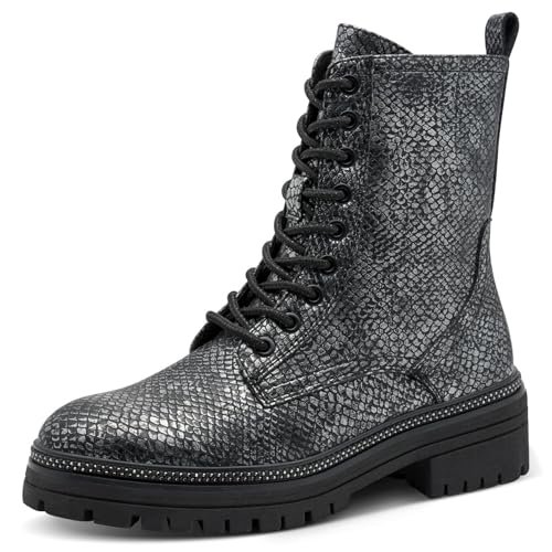 Marco Tozzi Damskie 2-25202-43 modne kozaki, Pewter Struct, 41 EU, pewter struct, 41 EU
