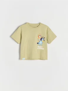 Reserved - Bawełniany t-shirt Bluey - jasnozielony - Bluzki dla niemowląt - miniaturka - grafika 1