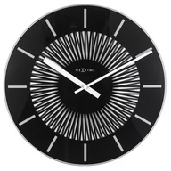 Zegary - Nextime Zegar ścienny Radial, czarny, 35x3,5 cm - miniaturka - grafika 1