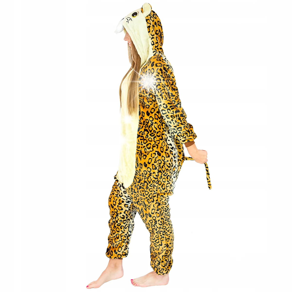 Kostium onesie kigui gepard ciepła piżama przebranie kombinezon zamek L