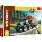 Puzzle - Puzzle 100 Ciągnik leśny TREFL - miniaturka - grafika 1