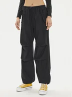 Spodnie damskie - Converse Spodnie materiałowe W Parachute Pant 10026399-A01 Czarny Loose Fit - miniaturka - grafika 1