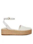 Espadryle damskie - Tommy Hilfiger Espadryle Knit Mesh Espadrille Platform FW0FW08743 Biały - miniaturka - grafika 1