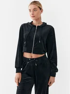 Bluzy damskie - ONLY Bluza 15302591 Czarny Cropped Fit - miniaturka - grafika 1