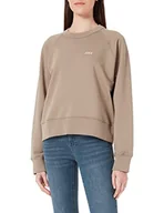 Bluzy damskie - JACK & JONES Damska bluza Jjxx Jxcaitlyn Ls Oversize Time Sweat Noos, Brindle/Szczegóły: emb Moonbeam, XS - miniaturka - grafika 1