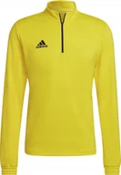 Bluzy męskie - Adidas Bluza męska adidas Entrada 22 Training Top żółta HI2128 XL - miniaturka - grafika 1