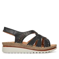 Buty dla dziewczynek - Sandały Manitu 910278 Czarny - miniaturka - grafika 1