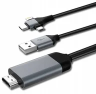 Kable - Kabel Mirco Usb C Lightining - Hdmi 2M Adapter Mhl - miniaturka - grafika 1