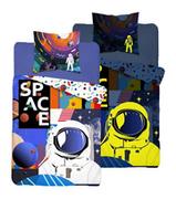 Pościel dla dzieci - Detexpol Pościel bawełniana świecąca w ciemności 140x200 Astronauta Kosmos - miniaturka - grafika 1
